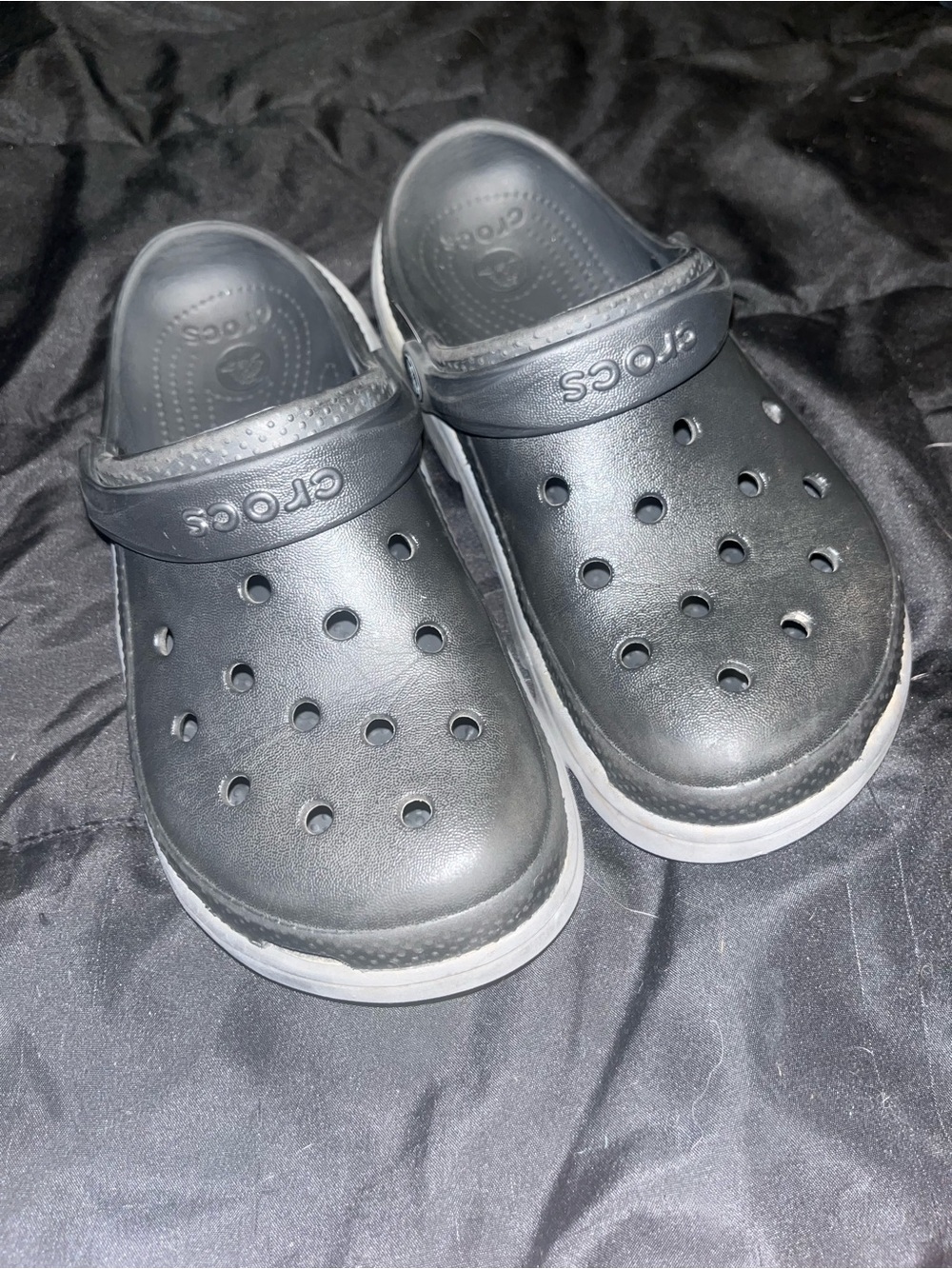 Rare vintage Crocs Classic duet sport Clog - Black and gray size m5 w7